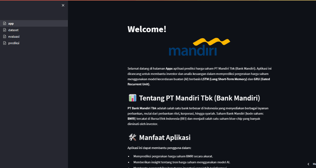 Mandiri Stock Price Forecasting